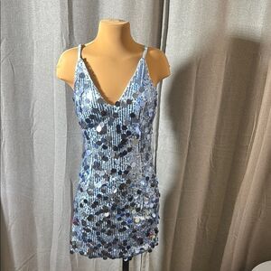 RYANTH Sequin Blue Dress